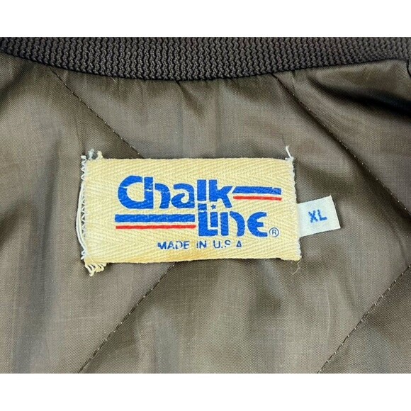 VTG Cleveland Browns Chalk Line Satin Snap Up Bomber Jacket USA Made Mens Sz XL - Picture 6 of 11